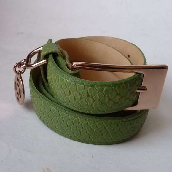 Ted Baker green snake leather belt 29-33\